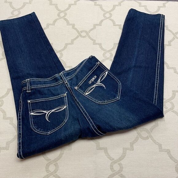 Gitano Denim Blue Jeans - Dark Wash With Stitching - Picture 7 of 9